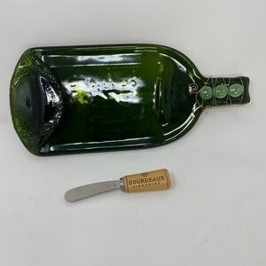 NEW - Handmade Wine Bottle Charcuterie Board Set
